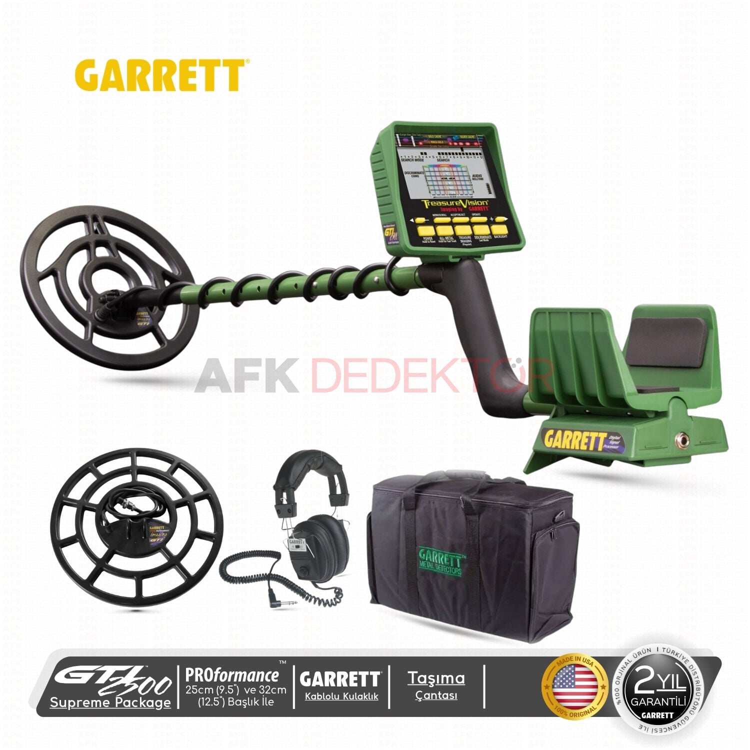 Garrett GTI 2500 Supreme Paket 9.5'' + 12.5'' Başlıklı