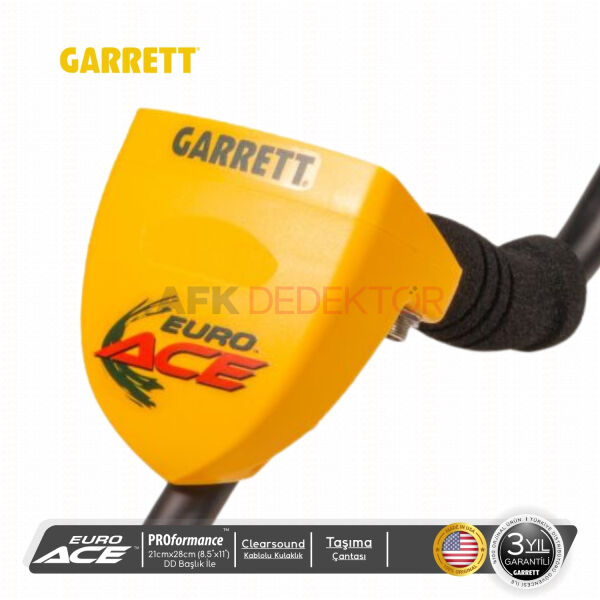 Garrett Euro ACE Metal Dedektörü 21 x 28 cm DD Başlıklı