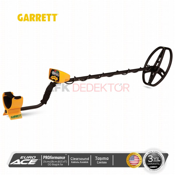 Garrett Euro ACE Metal Dedektörü 21 x 28 cm DD Başlıklı