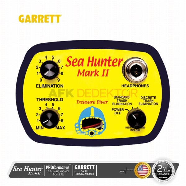Garrett Sea Hunter Mark II Su Altı Metal Dedektörü – 8'' PROformance Mono Başlıklı